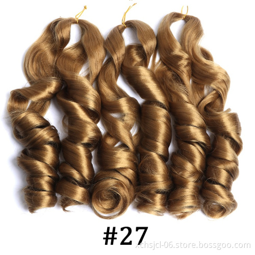 Spiral Curly Hair French Curl Crochet Braids Kenya Pony Style Deep Wave Hair Extensions Trendy Hairstyle for Women